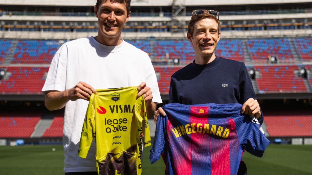 Vingegaard se cuela en 'modo VIP' en el Spotify Camp Nou: "Conozco a Lamine"